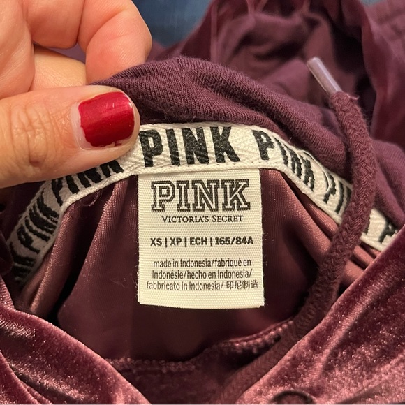 PINK Victoria’s Secret Velour Hooded Sweatshirt - Picture 7 of 7